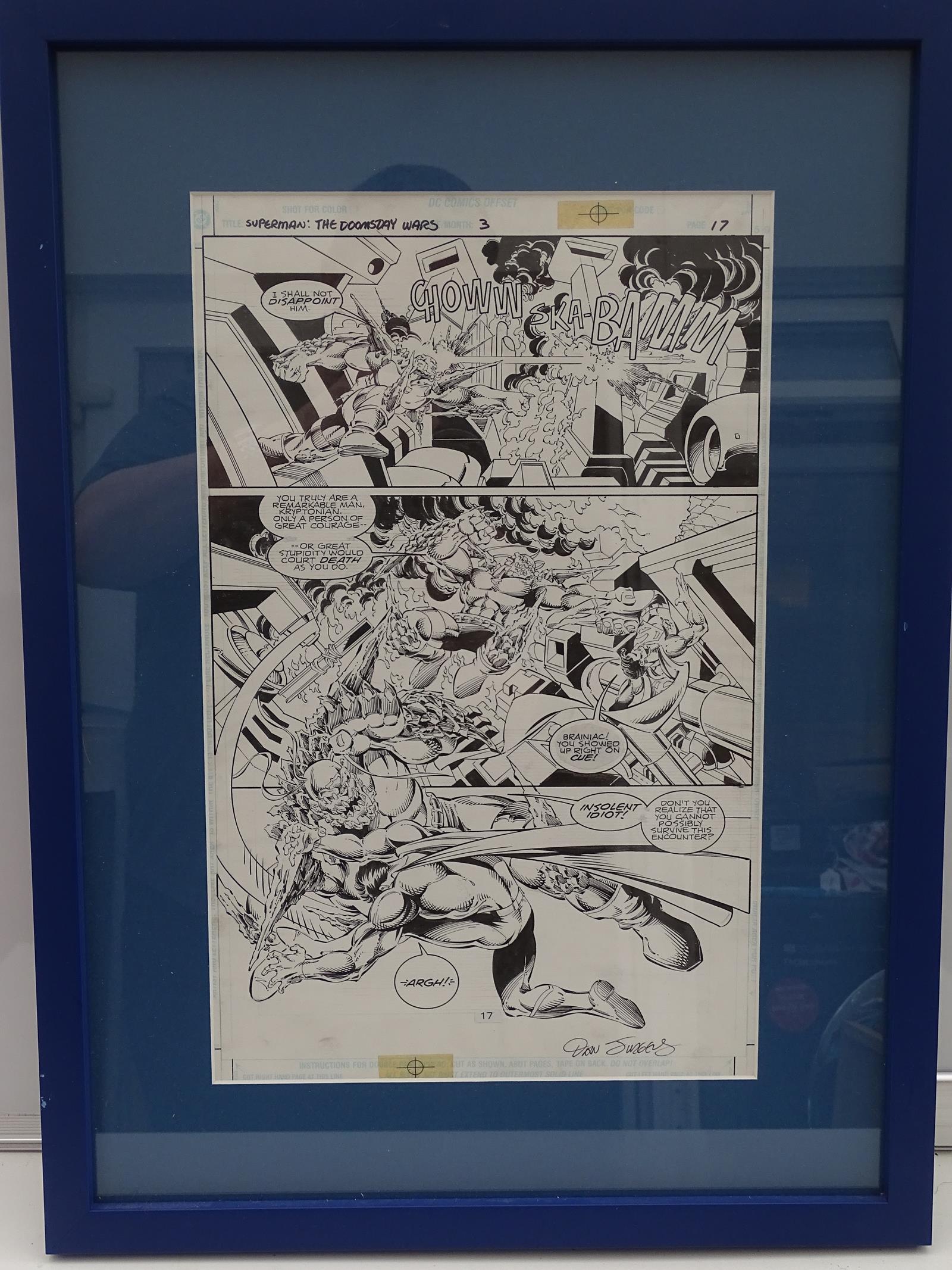 SUPERMAN: THE DOOMSDAY WARS #3 (1998) - ORIGINAL ARTWORK - SIGNED BY DAN JURGENS - DAN JURGENS (