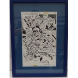 SUPERMAN: THE DOOMSDAY WARS #3 (1998) - ORIGINAL ARTWORK - SIGNED BY DAN JURGENS - DAN JURGENS (