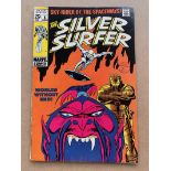 SILVER SURFER #6 (1969 - MARVEL - Cents Copy/Pence Stamp - FN+) - John Buscema cover and art. "Tales
