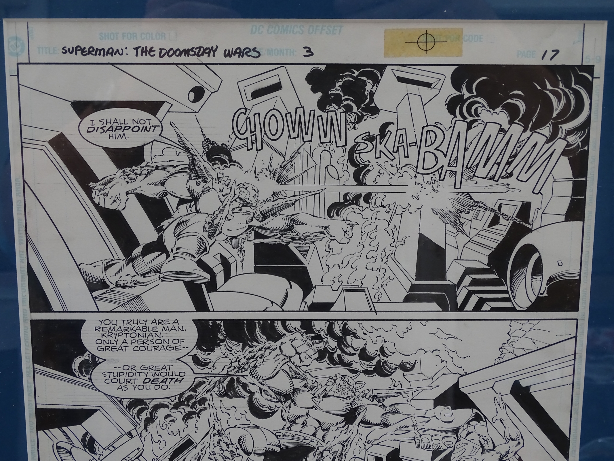 SUPERMAN: THE DOOMSDAY WARS #3 (1998) - ORIGINAL ARTWORK - SIGNED BY DAN JURGENS - DAN JURGENS ( - Image 3 of 4