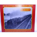 OO Gauge -A Hornby R2139 'Fitted Freight' train pack including steam loco and 5 wagons - E, unused