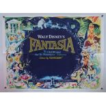 WALT DISNEY: FANTASIA (1968 Release) - UK Quad Film Poster - 30" x 40" (76 x 101.5 cm) - Folded