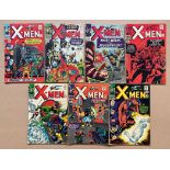 X-MEN #13, 17, 18, 20, 21, 22, 23 (7 in Lot) - (1965/66 - MARVEL - Cents/Pence Stamp/Pence Copy -