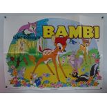 WALT DISNEY: BAMBI (1942 - 1985 re-release) British UK Quad film poster 30" x 40" (76 x 101.5 cm)