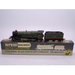 A Wrenn W2221 Castle class steam locomotive in BR green "Cardiff Castle". VG in a VG box