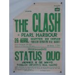 THE CLASH, PEARL HARBOUR, STATUS QUO (28th April 1981) Impossible Mission Tour - Poster Promoting '