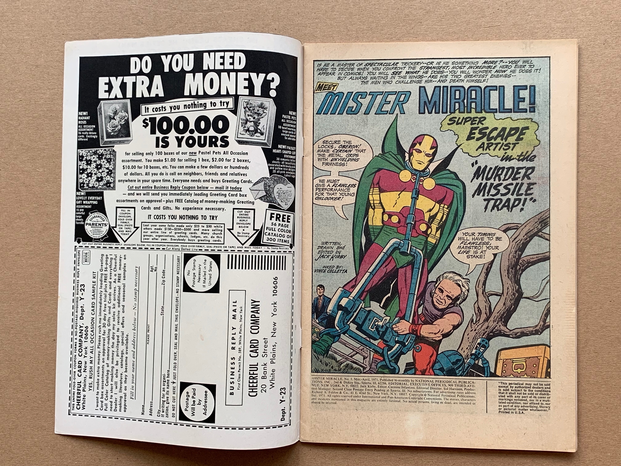 MISTER MIRACLE #1 (1971 - DC) VG/FN (Cents Copy) - First appearances of Mister Miracle and Oberon. - Image 10 of 10