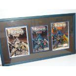 DETECTIVE COMICS: BATMAN #681 (1995) - (DC) - Batman framed & glazed display (3 x pieces) that