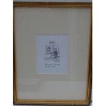 MATT: Black and white - Framed and Glazed Original Satirical Cartoon Artwork