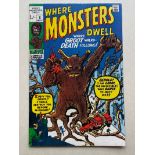 WHERE MONSTERS DWELL #110 - (1970 - MARVEL - Pence Copy - VFN) - Reprints the first appearance of