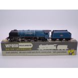 A Wrenn W2229A Duchess class steam locomotive in BR blue "City of Manchester". VG in a VG box