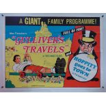 JOB LOT OF 8 X British UK Quad film posters: GULLIVER'S TRAVELS/HOPPITY GOES TO TOWN (1970S RE-