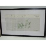 WALT DISNEY: MICKEY AND MINNIE MOUSE - Animation Production Art - Black and white - Framed and