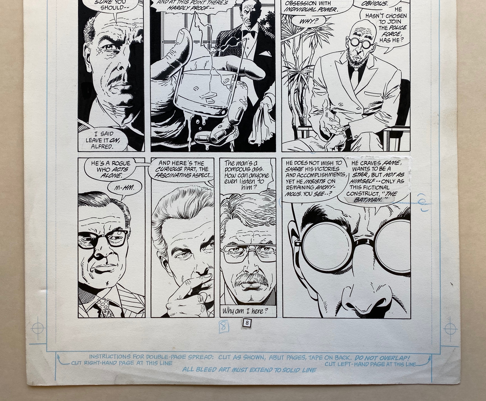 BATMAN: LEGEND OF THE DARK KNIGHT #11 (1990) - ORIGINAL ARTWORK - PAUL GULACY (Artist) - Page 8 ( - Image 3 of 3