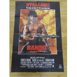 RAMBO: FIRST BLOOD PART 2 (1982) - British Large Format 40" x 60" Film Poster - SYLVESTER STALLONE -