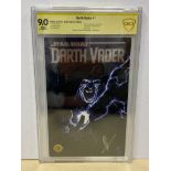 STAR WARS: DARTH VADER #1 (2015 - MARVEL) Graded CBCS 9.0 (Cents Copy) SIGNED BY MATTEO SCALERA -