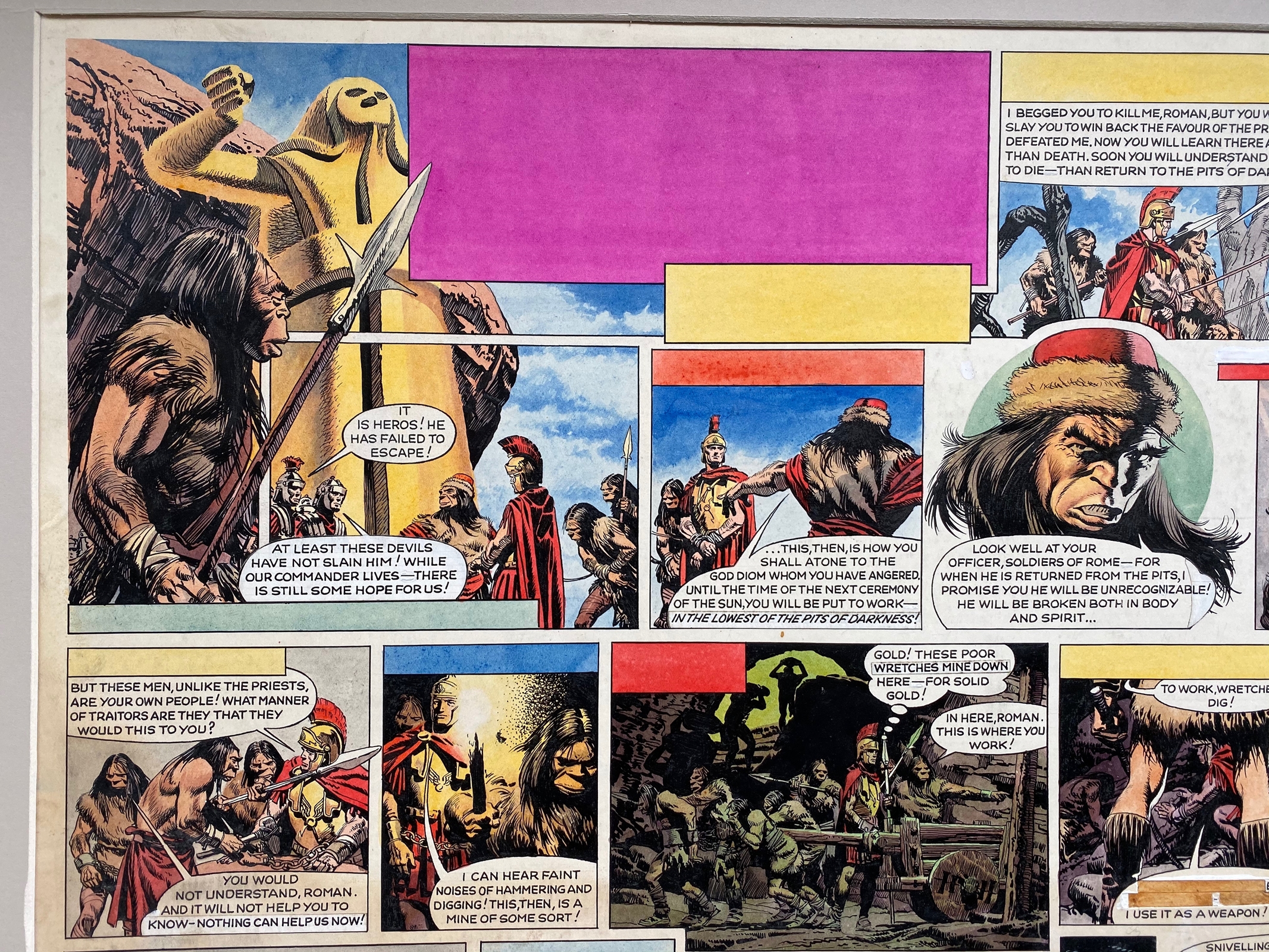 HEROS THE SPARTAN (1962) - ORIGINAL SIGNED FRANK BELLAMY ARTWORK from EAGLE Comic - FRANK BELLAMY ( - Image 3 of 8