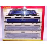 OO Gauge -A Hornby R2663A 'Caledonian Sleeper' train pack including electric loco and 3 coaches - E,