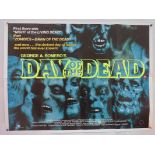 DAY OF THE DEAD (1985) - UK Quad Film Poster - FIRST RELEASE - GEORGE A ROMERO - 'Wall of Zombies'