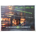 A SCANNER DARKLY (2006) - UK Quad Film Poster for this American animated adult sci-fi thriller based