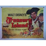 WALT DISNEY: TREASURE ISLAND (1975 Release) Lot x 2 - UK Quad Film Poster - Classic WALT DISNEY live