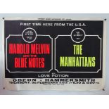 HAROLD MELVIN AND THE BLUENOTES / THE MANHATTANS - ODEON HAMMERSMITH promotional concert poster