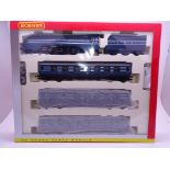 OO Gauge -A Hornby R2371M 'The Coronation Scot' train pack (blue) including steam loco and 3 coaches