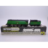 A Wrenn W2266 Bulleid Pacific steam locomotive in SR green "Plymouth". VG in VG box