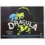 DRACULA (1973) - British UK Quad film poster 30" x 40" (76 x 101.5 cm) for this Hammer production of