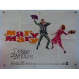 MARY MARY (1963) - Romantic comedy starring DEBBIE REYNOLDS - British UK Quad film poster - 30" x