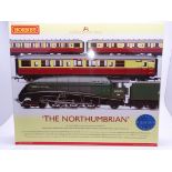 OO Gauge -A Hornby R2435 'The Northumbrian' train pack including steam loco and 3 coaches - E,