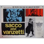 SACCO AND VANZETTI (1971) - Music by JOAN BAEZ - British UK Quad film poster 30" x 40" (76 x 101.5