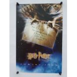 HARRY POTTER: PAIR OF FILM POSTERS: HARRY POTTER AND THE PHILOSOPHERS STONE 'ENVELOPE' TEASER DESIGN