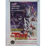 THE TERROR (1963) - Starred BORIS KARLOFF and JACK NICHOLSON - US One Sheet Movie Poster- 27" x