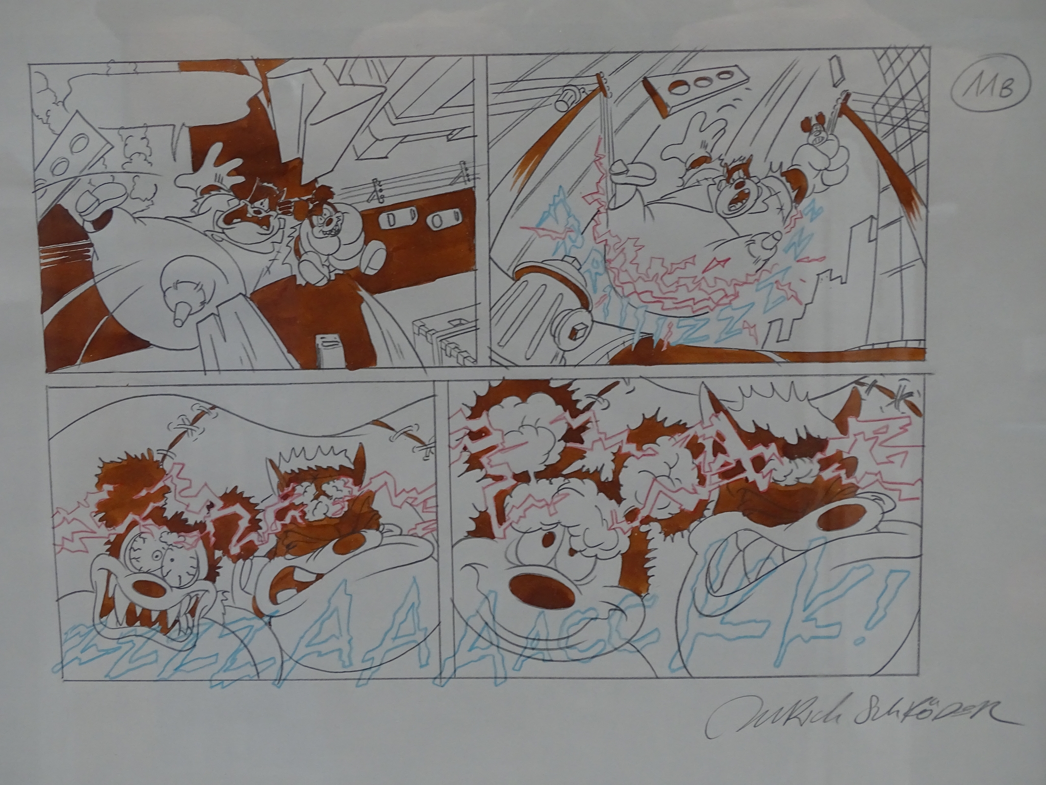 WALT DISNEY: MICKEY AND MINNIE MOUSE - Animation Production Art - DURICH/SCHRODER - Framed and - Image 3 of 3