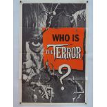 THE TERROR (1963) - Starred BORIS KARLOFF and JACK NICHOLSON - US One Sheet Advance Movie Poster -
