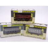 A group of three rare Wrenn Basildon prototype wagons as lotted. Offered for sale in replacement