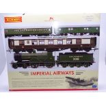 OO Gauge -A Hornby R2952 'Imperial Airways' train pack including steam loco and 3 coaches - E,