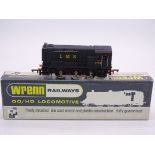 A Wrenn W2233 class 08 diesel locomotive in LMS black, numbered 7124. VG in a VG box