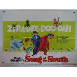 WALT DISNEY:LOT OF 6 X UK QUAD FILM POSTERS to include: SONG OF THE SOUTH (1973 re-release),