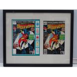 SPIDER-WOMAN #1 (1978) - (MARVEL) - Spider-Woman framed & glazed display (2 x pieces) that 'appears'