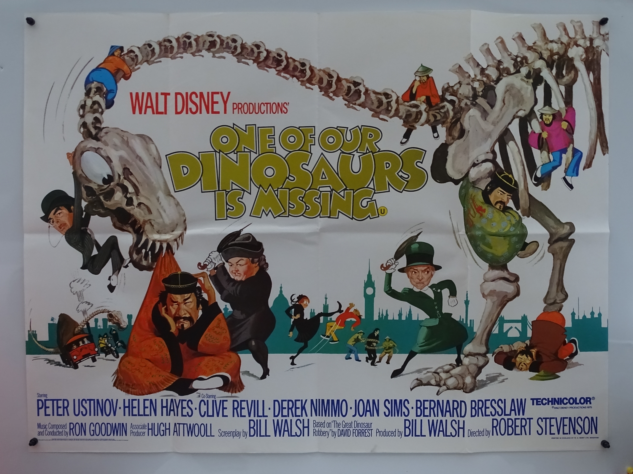 WALT DISNEY: ONE OF OUR DINOSAURS IS MISSING (1975) - UK Quad Film Poster - FIRST RELEASE -