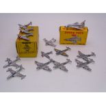 A large group of playworn Dinky diecast aircraft, to include a boxed 737 Lightning and a 70B trade