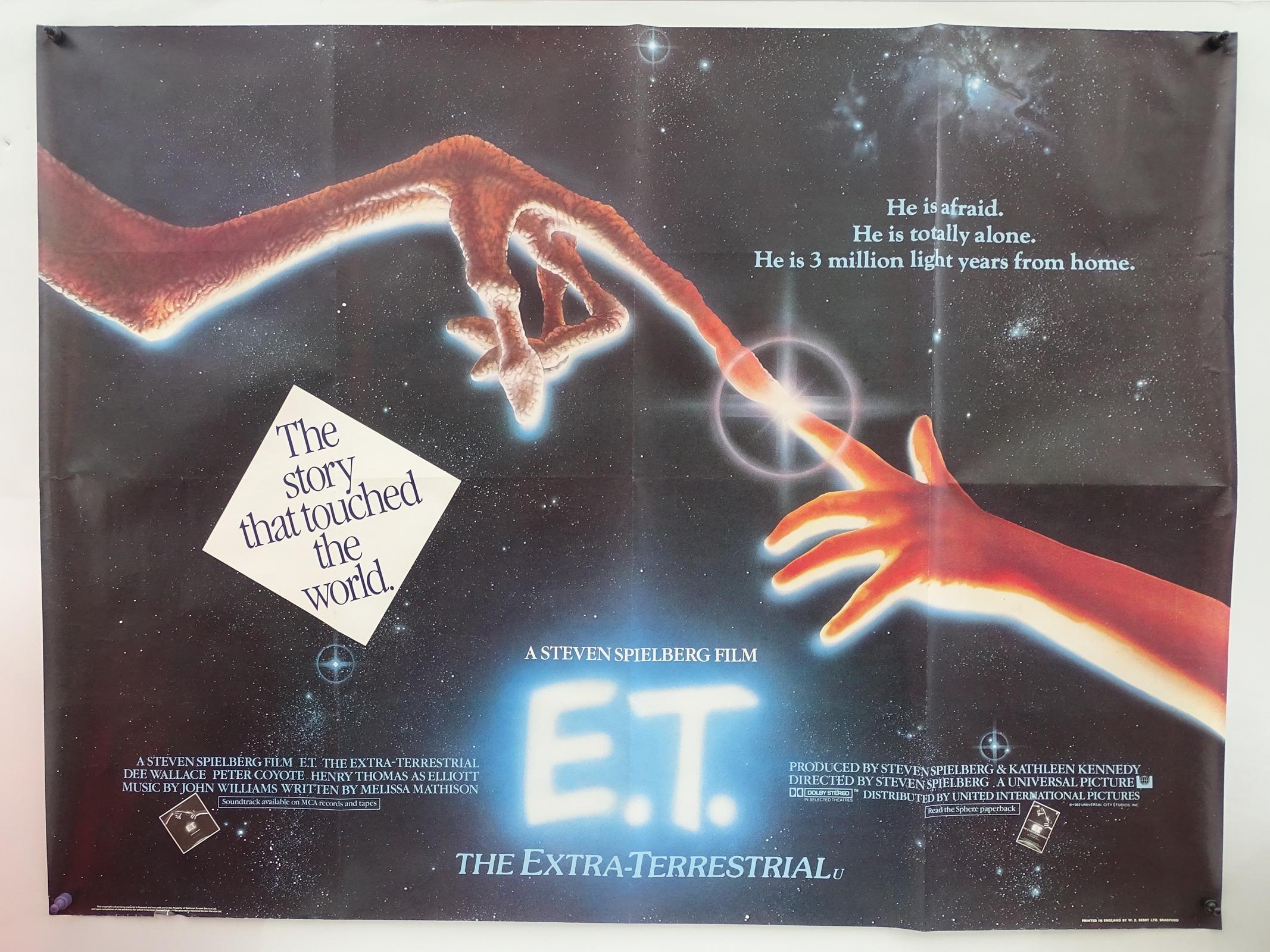 Pair of UK Quad Film Posters: E.T (1982) and TOP GUN (1986) together with E.T. Press Campaign