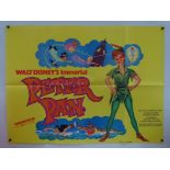 WALT DISNEY: PETER PAN (1970's Release) - UK Quad Film Poster - Classic WALT DISNEY animated