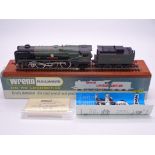 A Wrenn W2415 Rebuilt Bulleid Pacific in BR green "Lord Dowding", limited edition of 182 with stand,