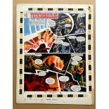 THUNDERBIRDS (1969) - ORIGINAL FRANK BELLAMY ARTWORK from TV21 Comic- FRANK BELLAMY (Artist) - TV21: