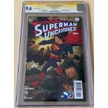 SUPERMAN UNCHAINED #1 (2013) - Signature Series SIGNED BY DAVE JOHNSON (DC 'New52' / CGC Graded 9.6)