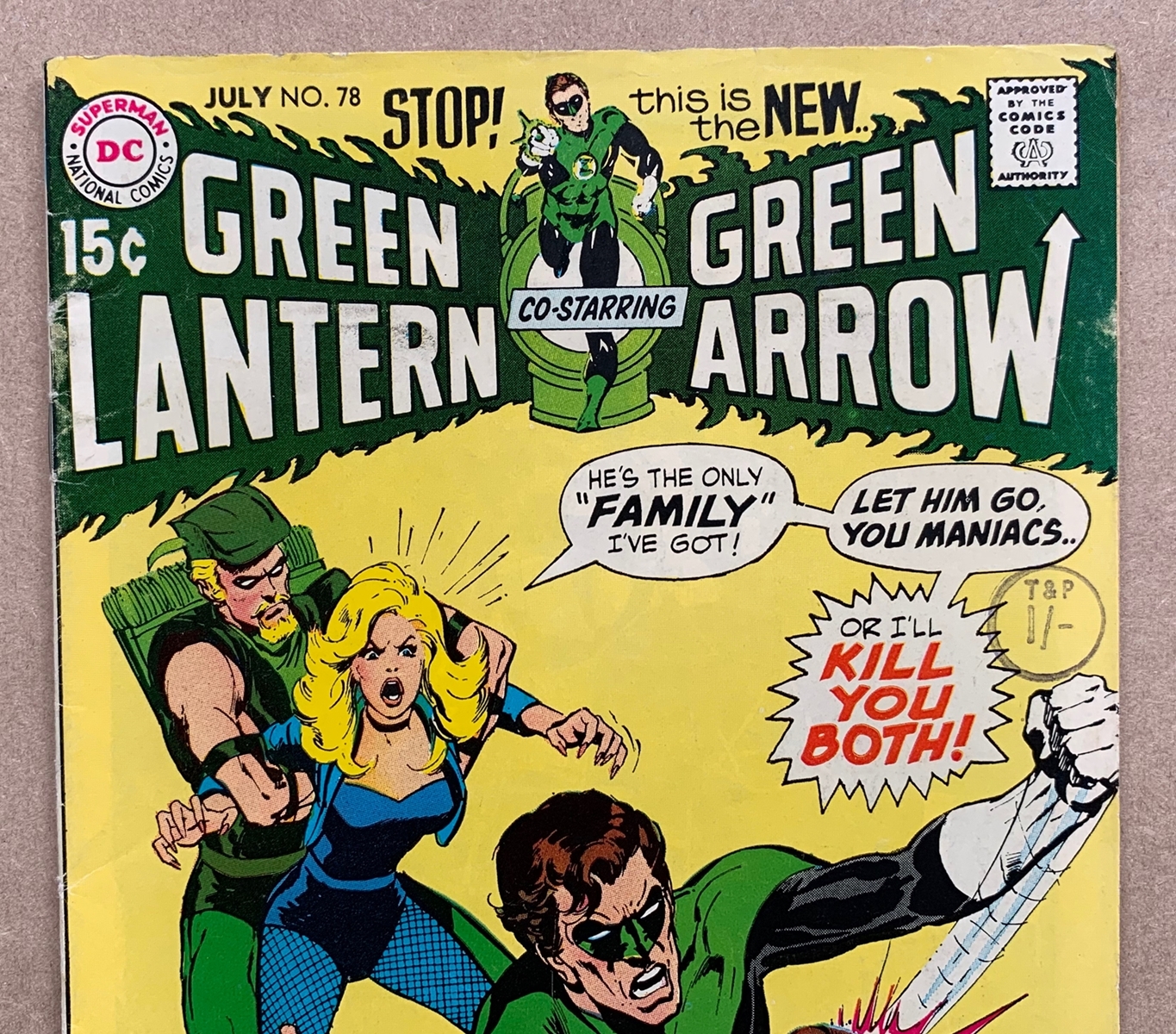 GREEN LANTERN #78 (1970 - DC) VFN (Cents Copy/Pence Stamp) - Black Canary appearances begin. Neal - Image 2 of 11