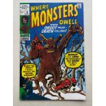 WHERE MONSTERS DWELL #110 - (1970 - MARVEL - Pence Copy - VFN) - Reprints the first appearance of